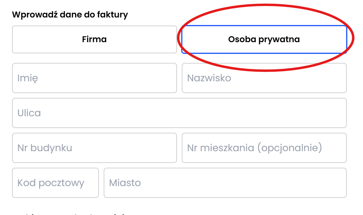 Formularz płatności Naffy